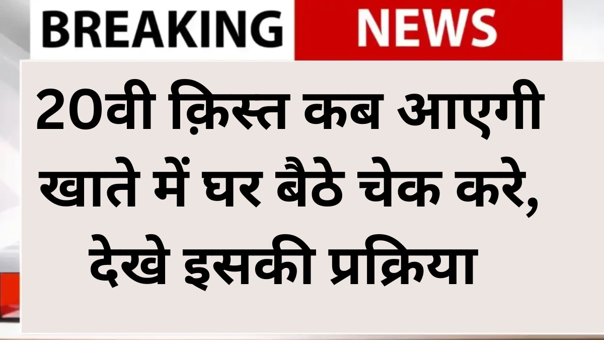 PM Kisan 20th Kist Check